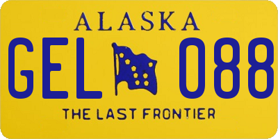 AK license plate GEL088