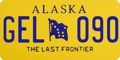 AK license plate GEL090