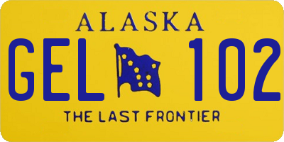 AK license plate GEL102