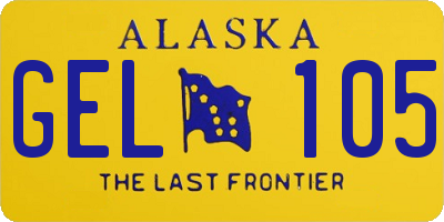 AK license plate GEL105