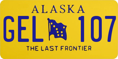 AK license plate GEL107