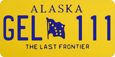 AK license plate GEL111