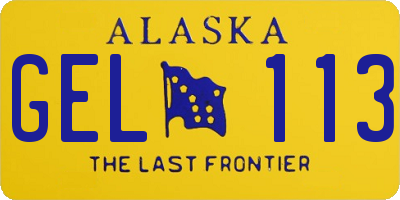 AK license plate GEL113