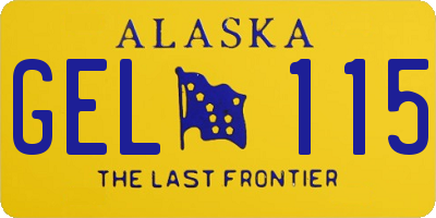 AK license plate GEL115