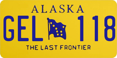 AK license plate GEL118