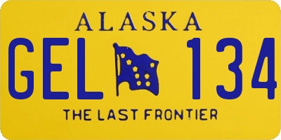 AK license plate GEL134