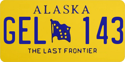 AK license plate GEL143