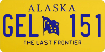 AK license plate GEL151