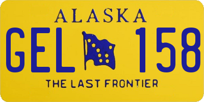 AK license plate GEL158