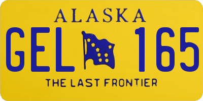 AK license plate GEL165