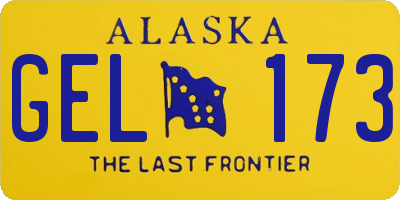 AK license plate GEL173