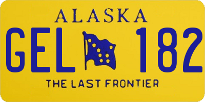 AK license plate GEL182