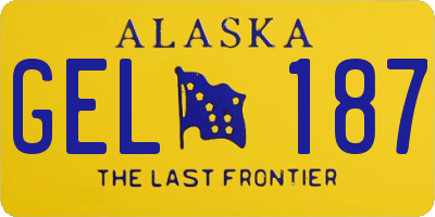 AK license plate GEL187