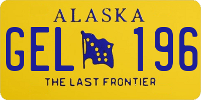 AK license plate GEL196
