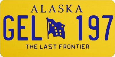 AK license plate GEL197