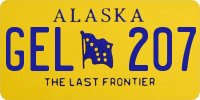 AK license plate GEL207