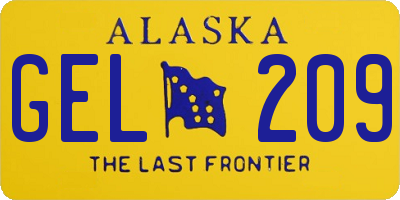 AK license plate GEL209