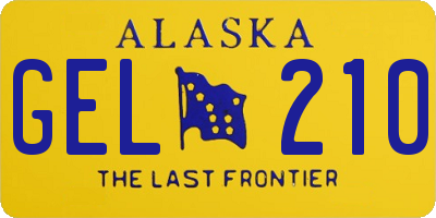 AK license plate GEL210