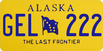 AK license plate GEL222