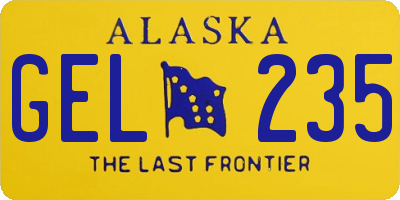 AK license plate GEL235