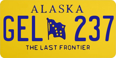 AK license plate GEL237