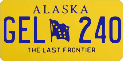 AK license plate GEL240