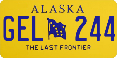 AK license plate GEL244
