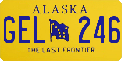 AK license plate GEL246