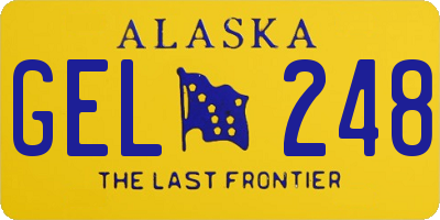AK license plate GEL248