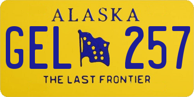 AK license plate GEL257