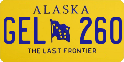 AK license plate GEL260