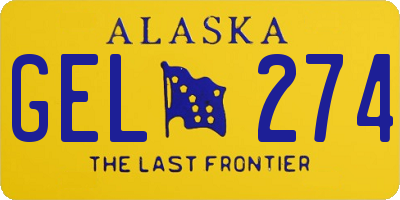 AK license plate GEL274