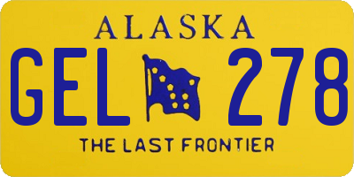 AK license plate GEL278