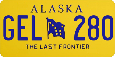 AK license plate GEL280