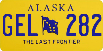 AK license plate GEL282