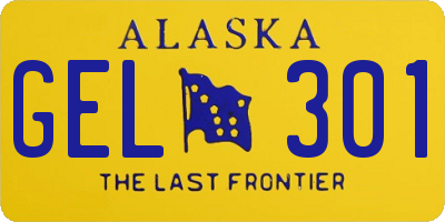 AK license plate GEL301