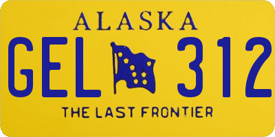 AK license plate GEL312