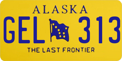AK license plate GEL313