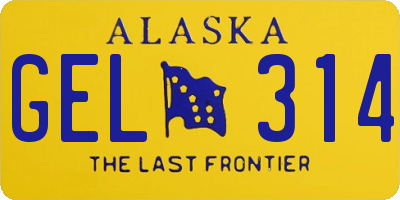 AK license plate GEL314