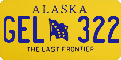 AK license plate GEL322