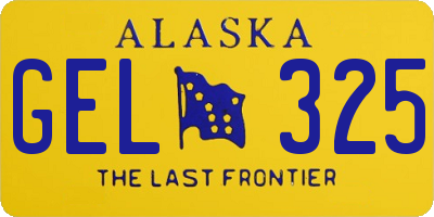 AK license plate GEL325
