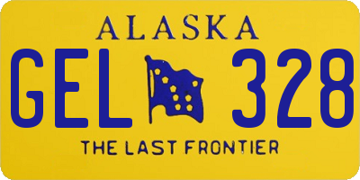 AK license plate GEL328