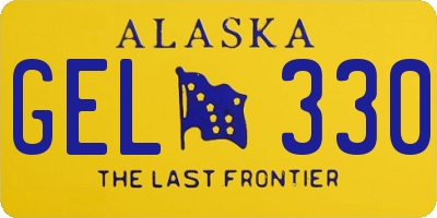 AK license plate GEL330