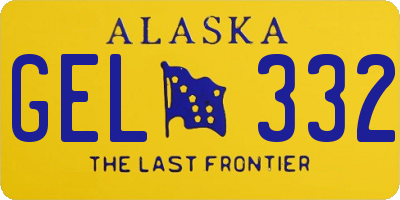 AK license plate GEL332