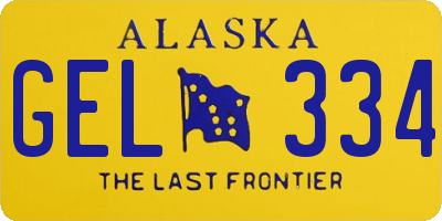AK license plate GEL334