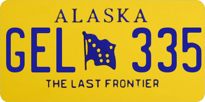 AK license plate GEL335