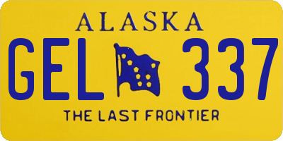 AK license plate GEL337