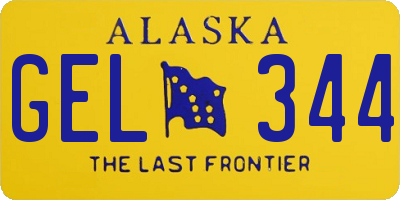 AK license plate GEL344