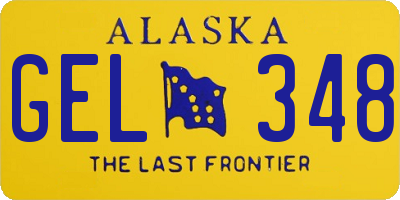 AK license plate GEL348