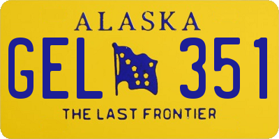 AK license plate GEL351